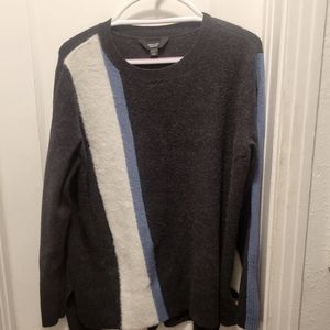 NEW Simply Vera Wang Gray Colorblock Sweater